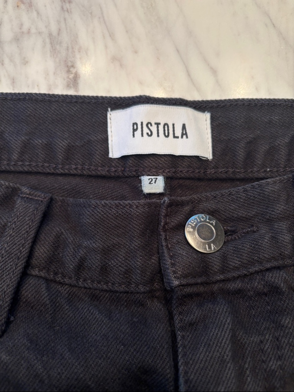 Pistola black denim cutoff shorts 27 - Picture 2 of 4